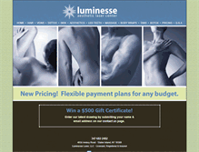 Tablet Screenshot of luminesselaser.com
